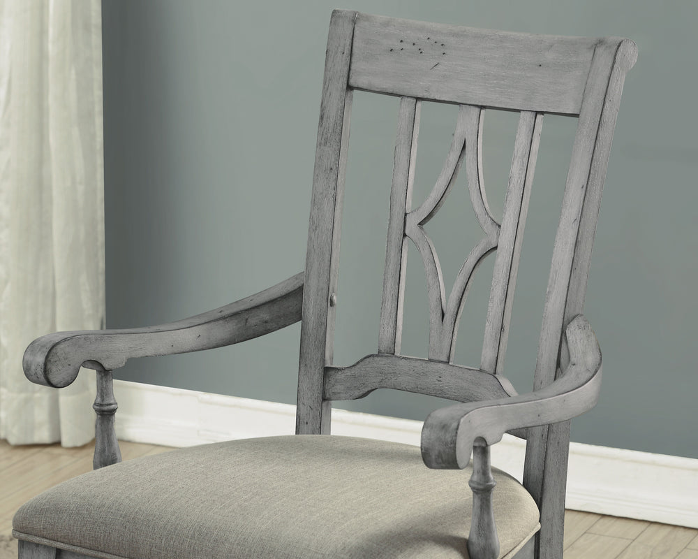 Plymouth Pair of Upholstered Arm Dining Chairs