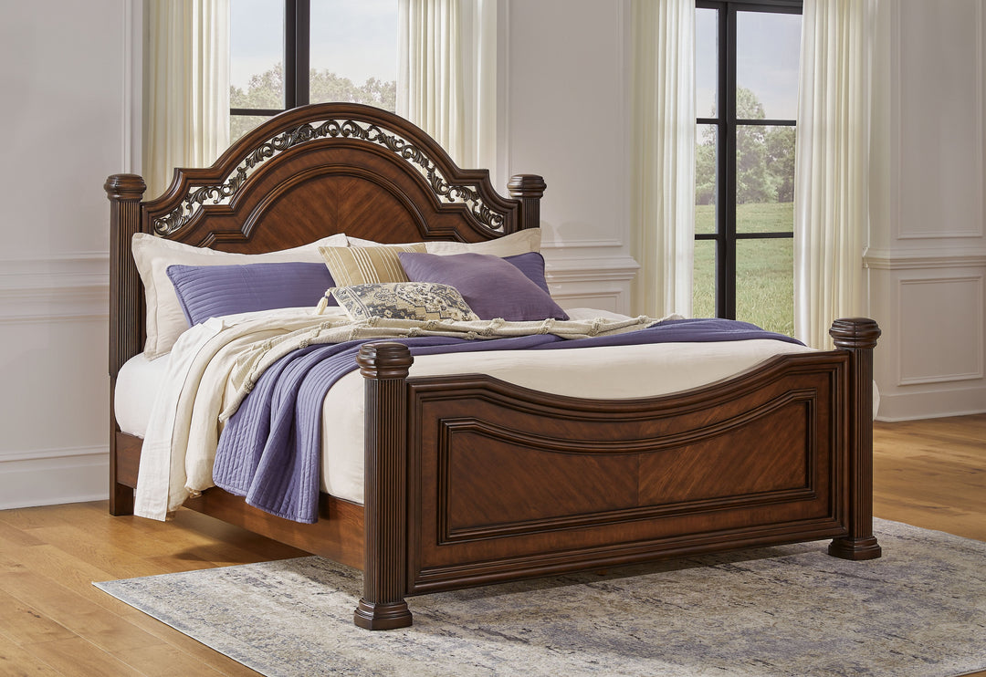 Lavinton - King Poster Bed - Brown by Ashley Furniture product image
