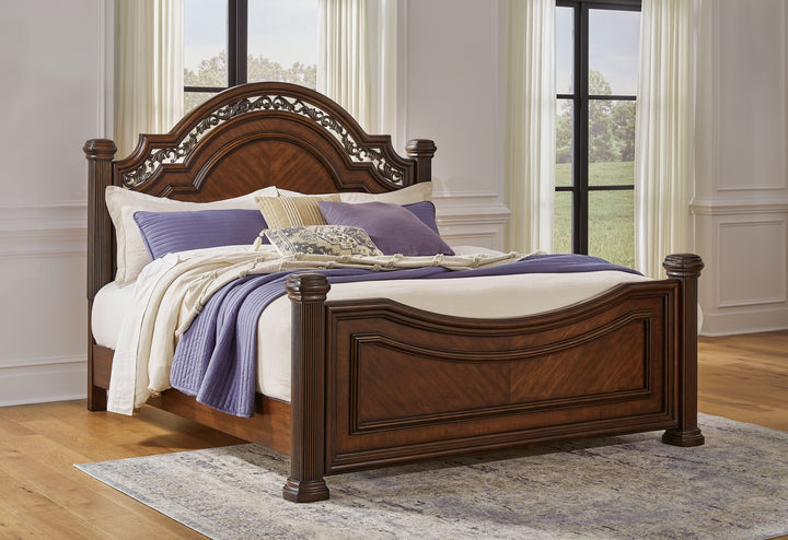 Lavinton - King Poster Bed - Brown by Ashley Furniture product image