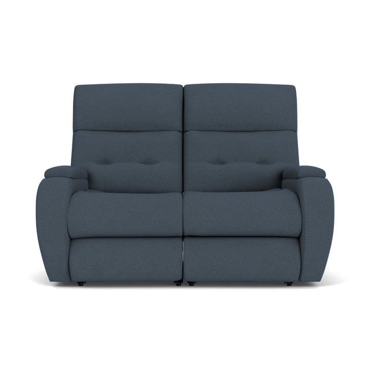 Strait Power Reclining Loveseat With Power Headrests Gray