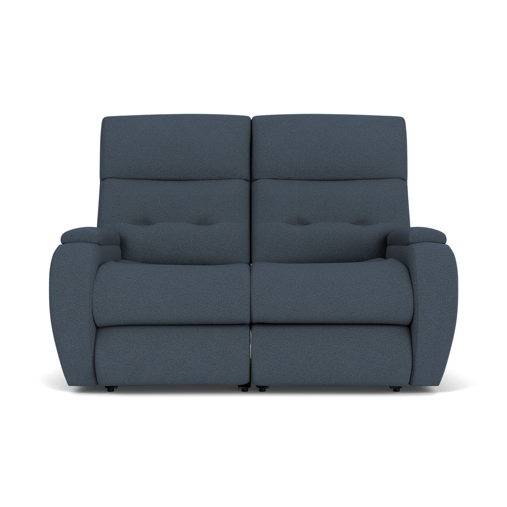 Strait Power Reclining Loveseat With Power Headrests Gray