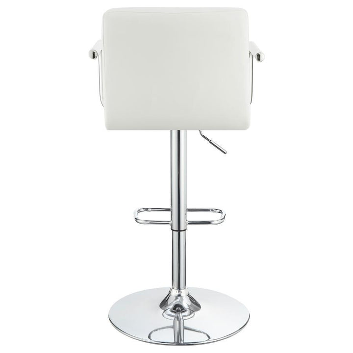 Palomar - Adjustable Height Bar Stool - White And Chrome