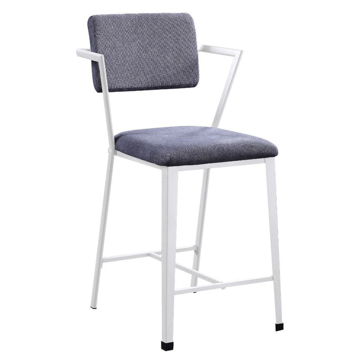 Cargo - Counter Height Chair Set of 2) - Gray Fabric & White