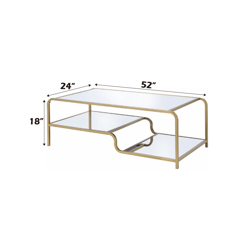 Astrid - Coffee Table - Mirrored & Gold