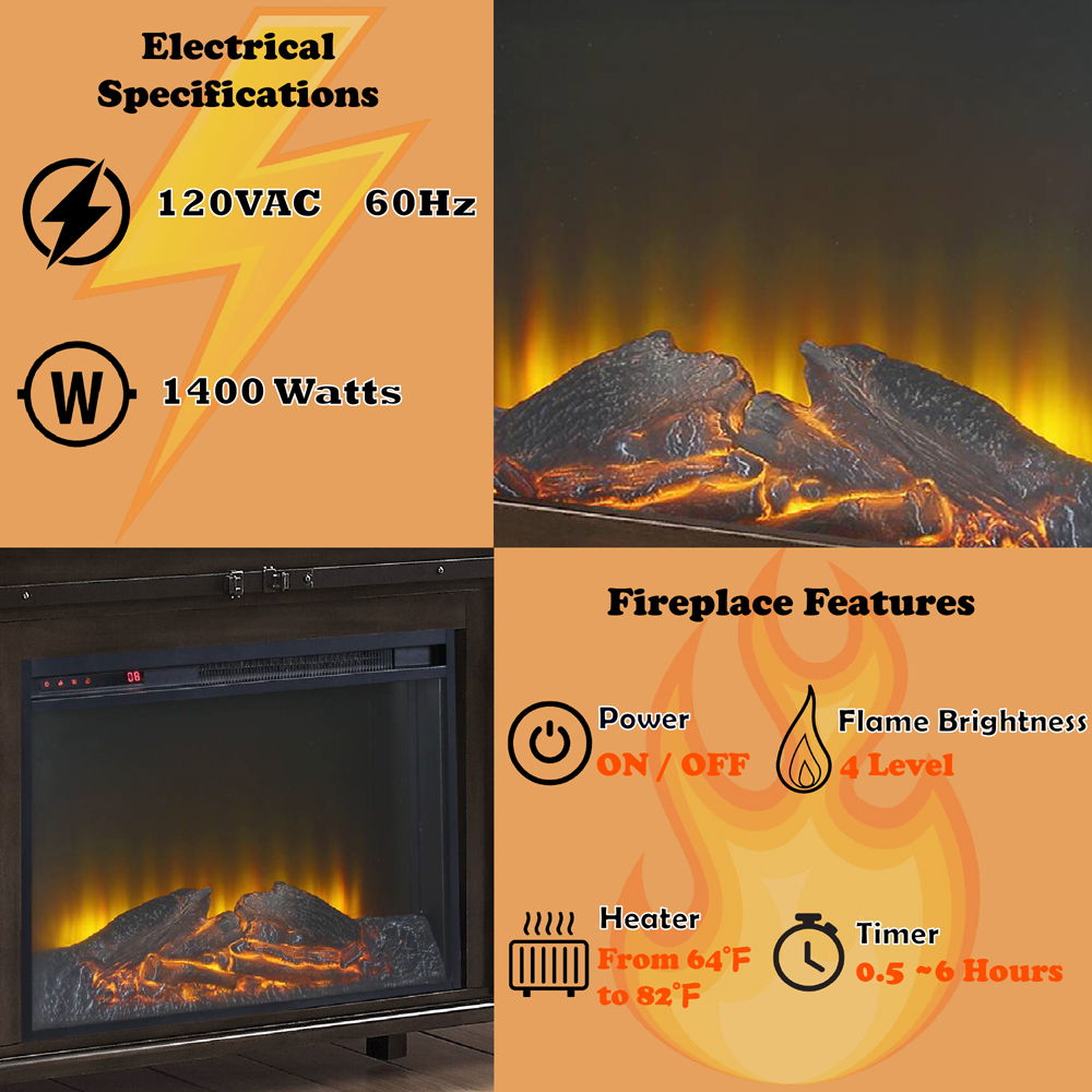 Apison - Entertainment Center Include 91617Fir) - Espresso