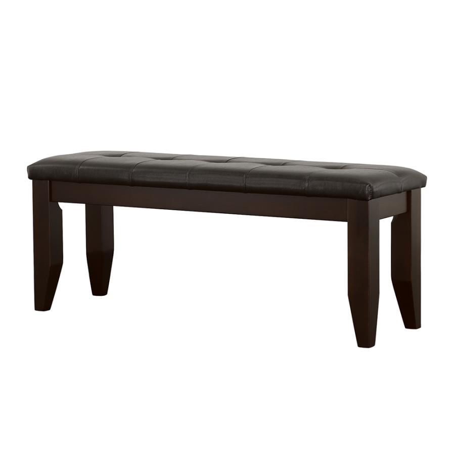Dalila - Leatherette Upholstered Wood Dining Bench - Cappuccino