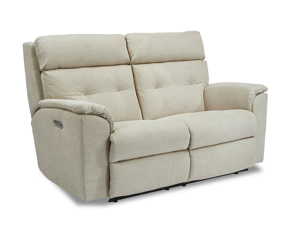 Mason Power Reclining Loveseat With Power Headrests White