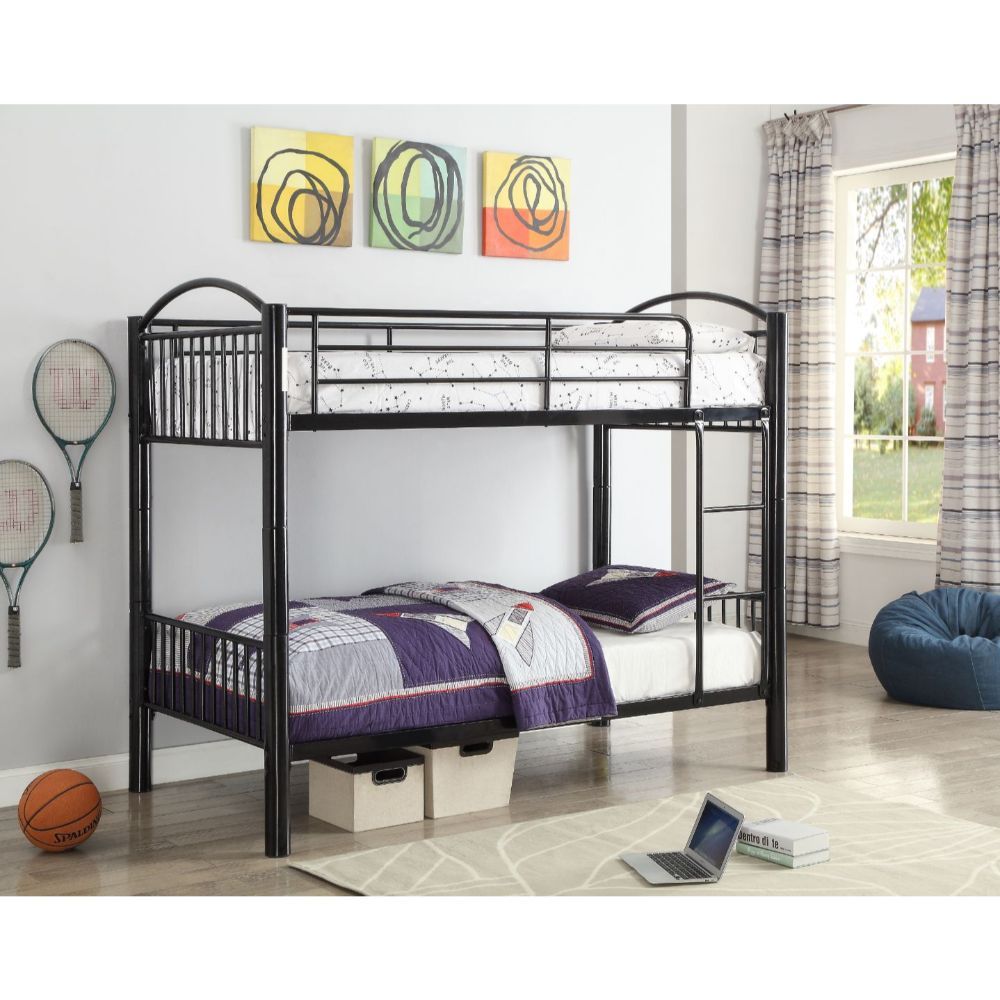 Cayelynn - Twin Over Twin Bunk Bed - Black