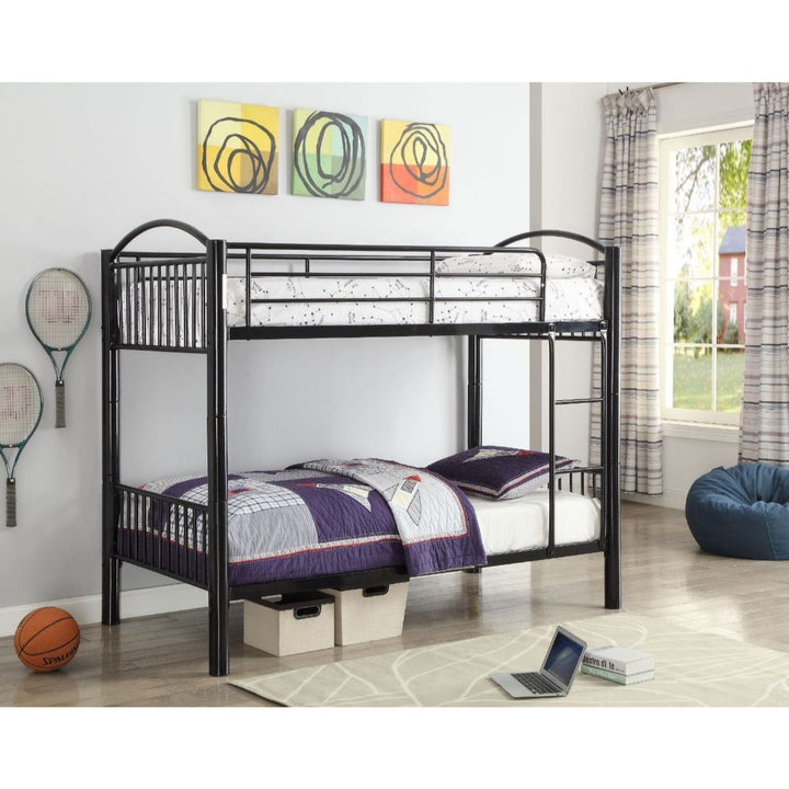 Cayelynn - Twin Over Twin Bunk Bed - Black