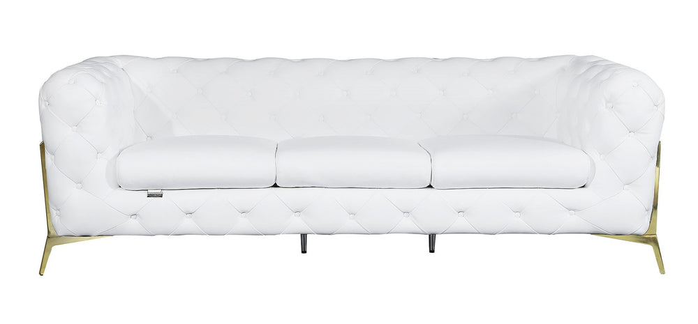 DivanItalia 970 2-Piece Sofa Set in Top-Grain Italian Leather - White
