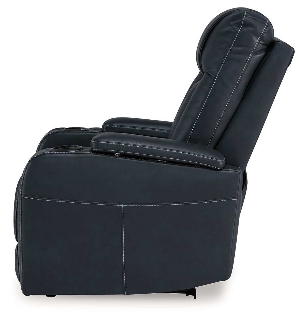 Feazada - Power Recliner With Adj Headrest - Sapphire