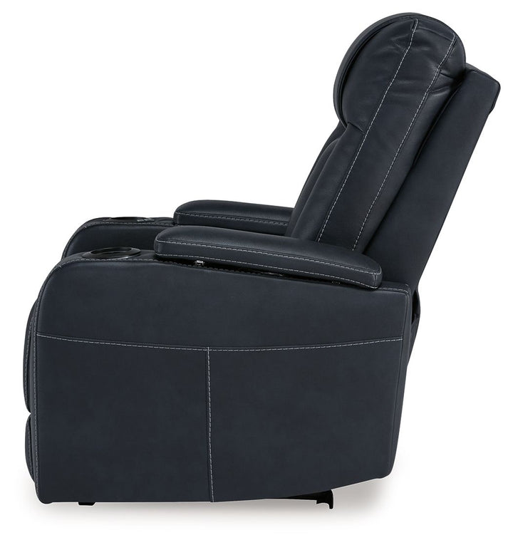 Feazada - Power Recliner With Adj Headrest - Sapphire