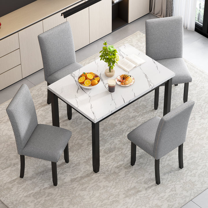 5-piece-modern-marble-dining-table-set-with-upholstered-chairs-white-light-gray-black