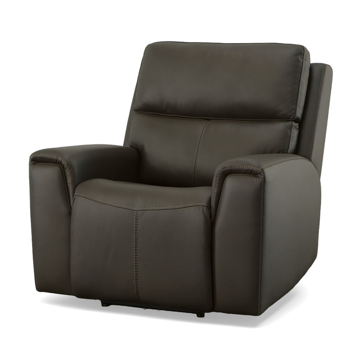Jarvis Leather Power Recliner with Power Headrest in Mica