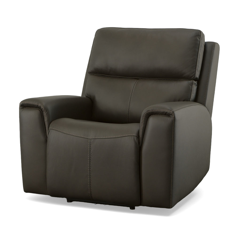 Jarvis Leather Power Recliner with Power Headrest in Mica