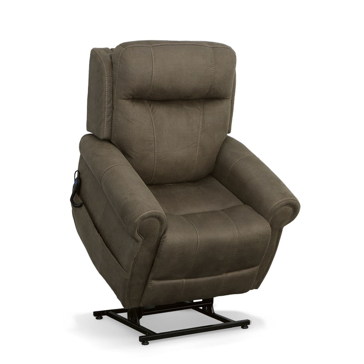 Stewart Power Lift Recliner With Power Headrest &amp; Lumbar Mossy Gray