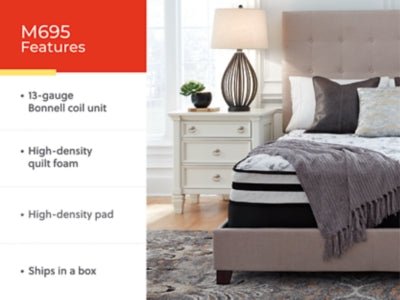 8 Inch Chime Innerspring Twin Mattress in a Box - White Innerspring Mattress modern furniture Contempo Furniture