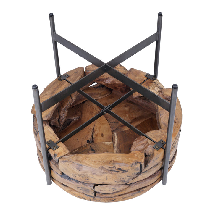 Bardo Reclaimed Teak Side/End Table - Natural - view 5