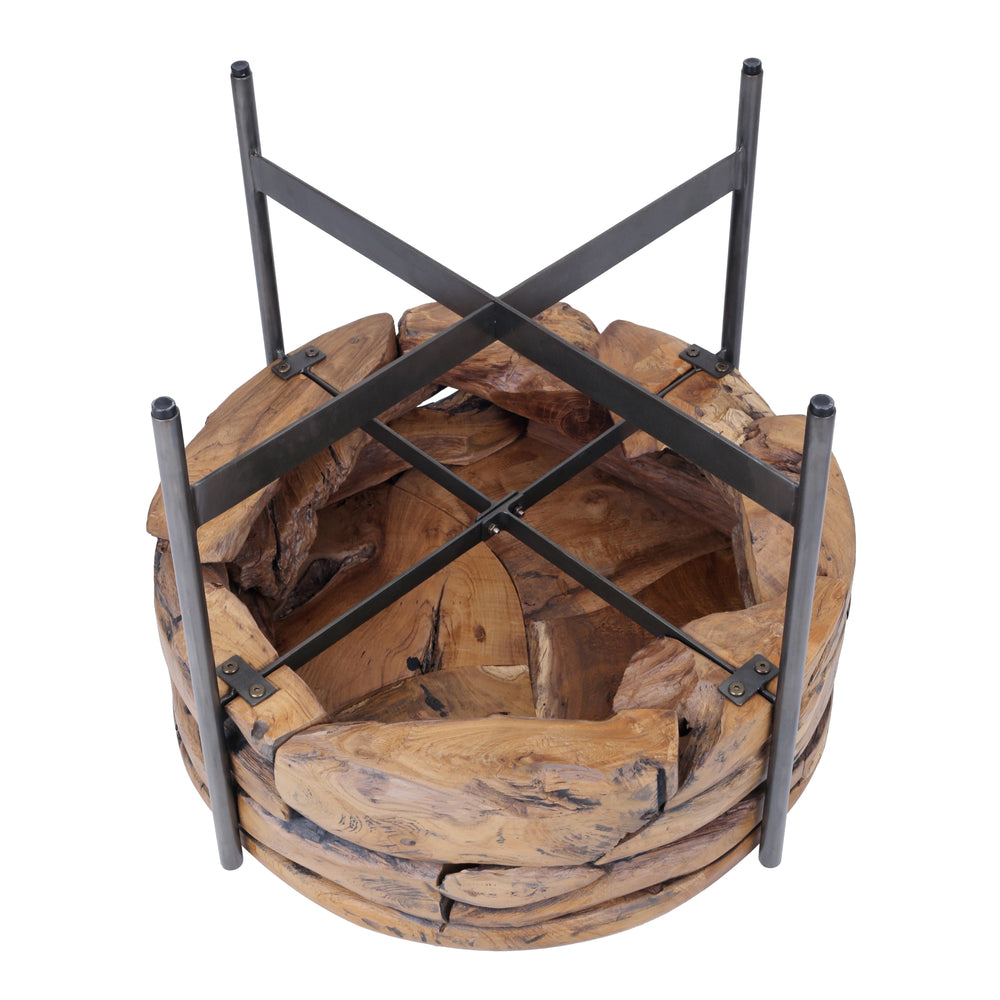 Bardo Reclaimed Teak Side/End Table - Natural - view 5