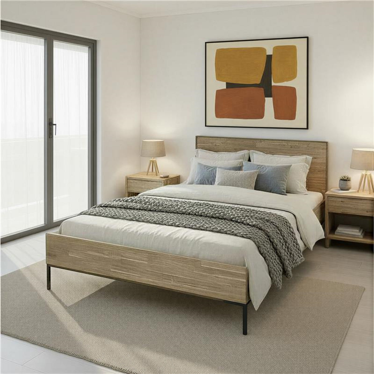 Hathaway Queen Bed Set - Drifted Sand - view 2