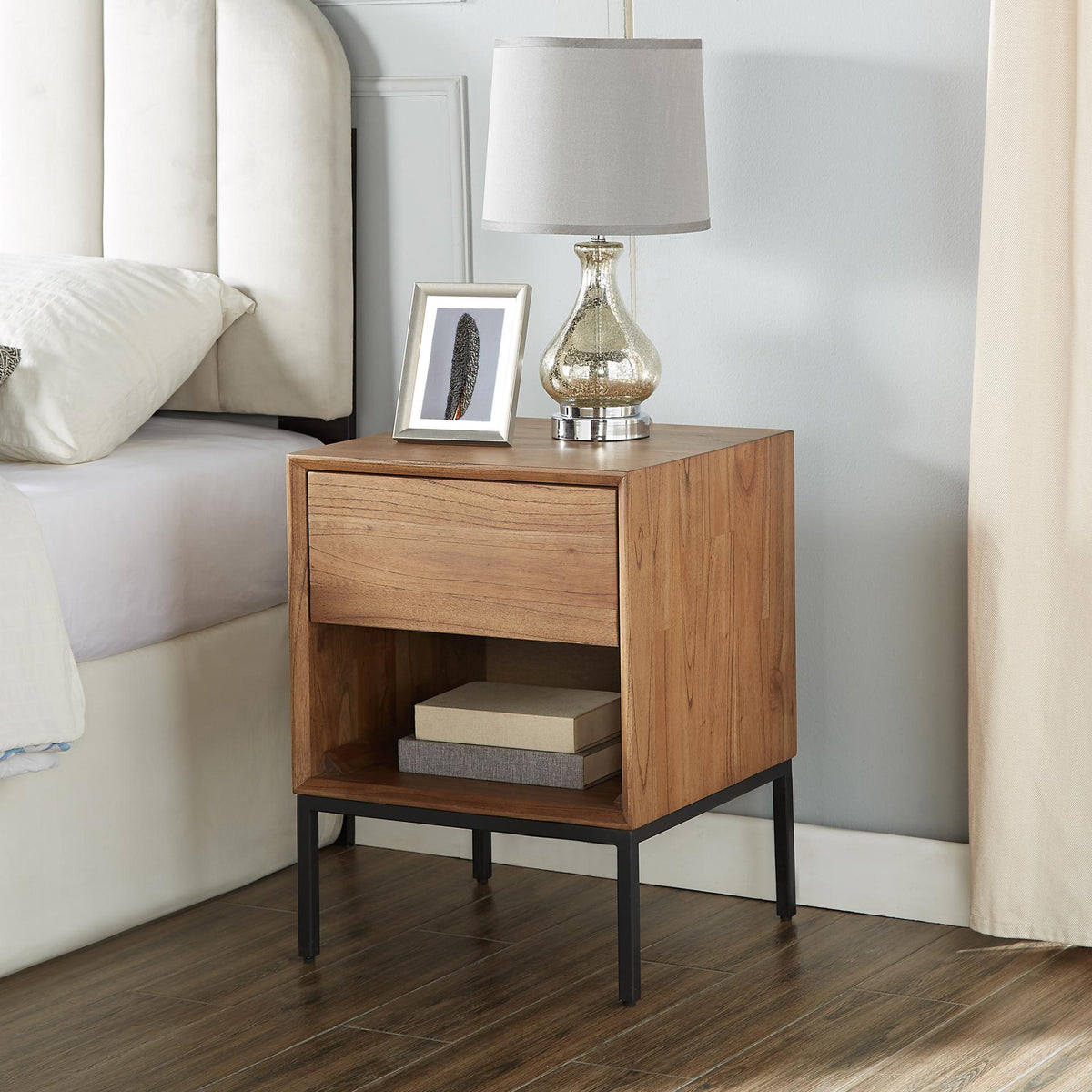 Hathaway Nightstand/Side Table - Newton Brown - view 2