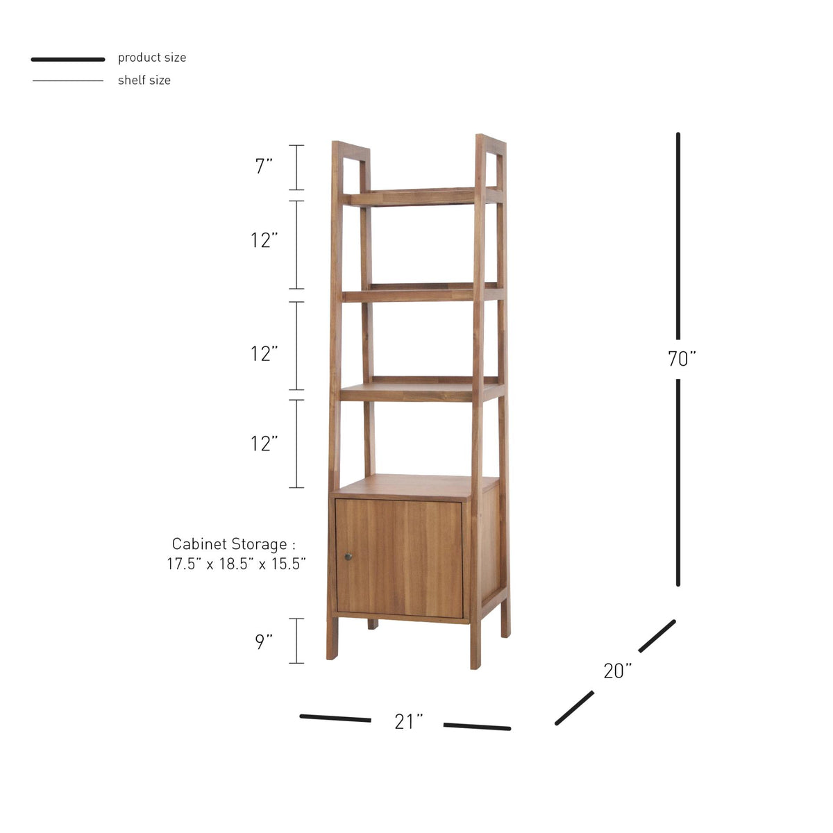 Henley Wall Bookcase - Newton Brown - view 2