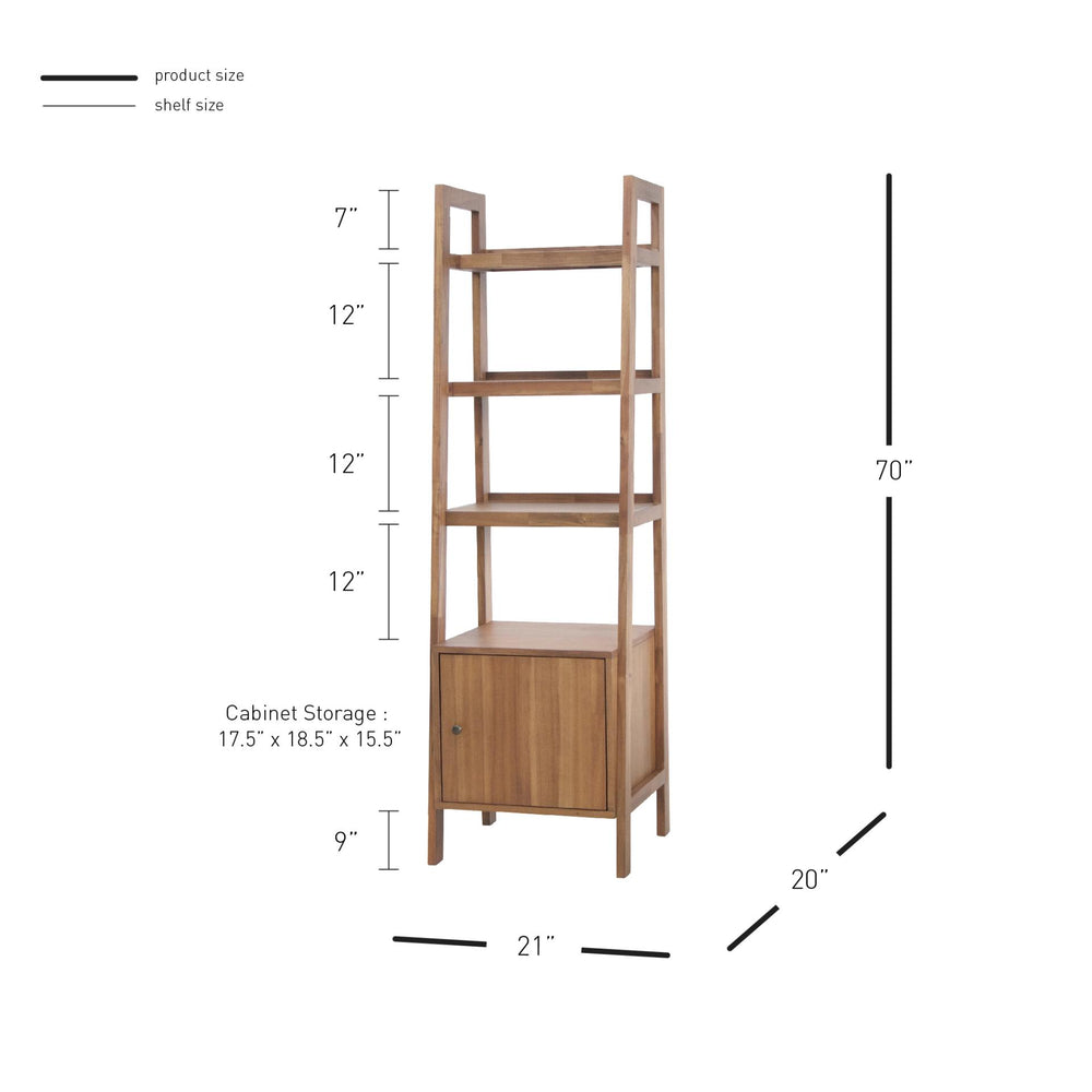 Henley Wall Bookcase - Newton Brown - view 2
