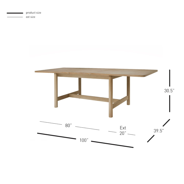 Bloomfield Butterfly Dining Table with 20" Extension - Natural Pine