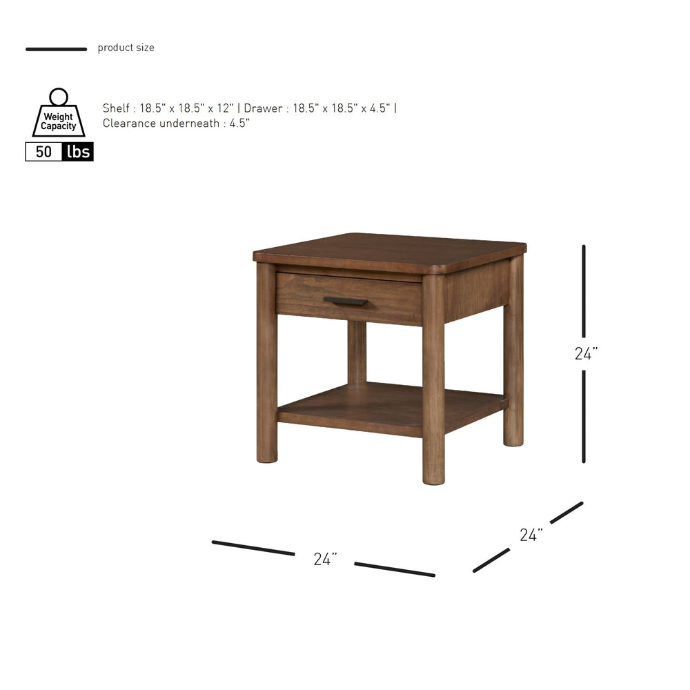 Bloomfield Nightstand/Side Table - Dark Walnut - view 2