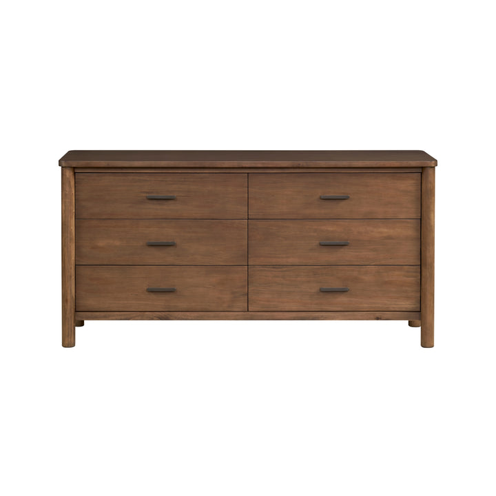 Bloomfield Dresser 6 Drawers - Dark Walnut - view 5