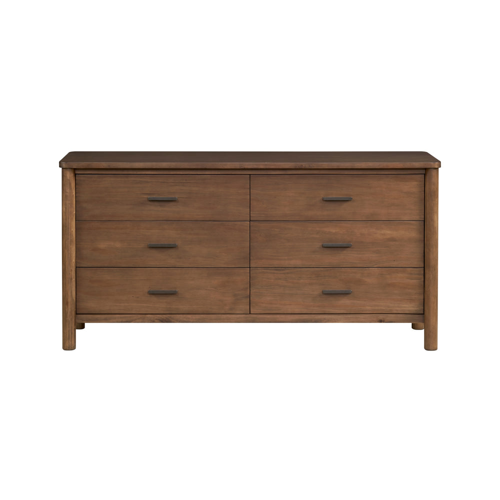 Bloomfield Dresser 6 Drawers - Dark Walnut - view 5