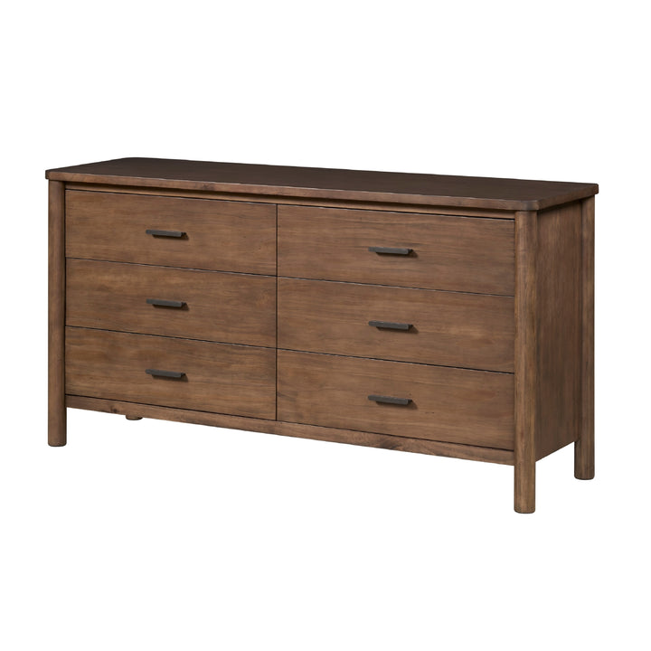 Bloomfield Dresser 6 Drawers - Dark Walnut