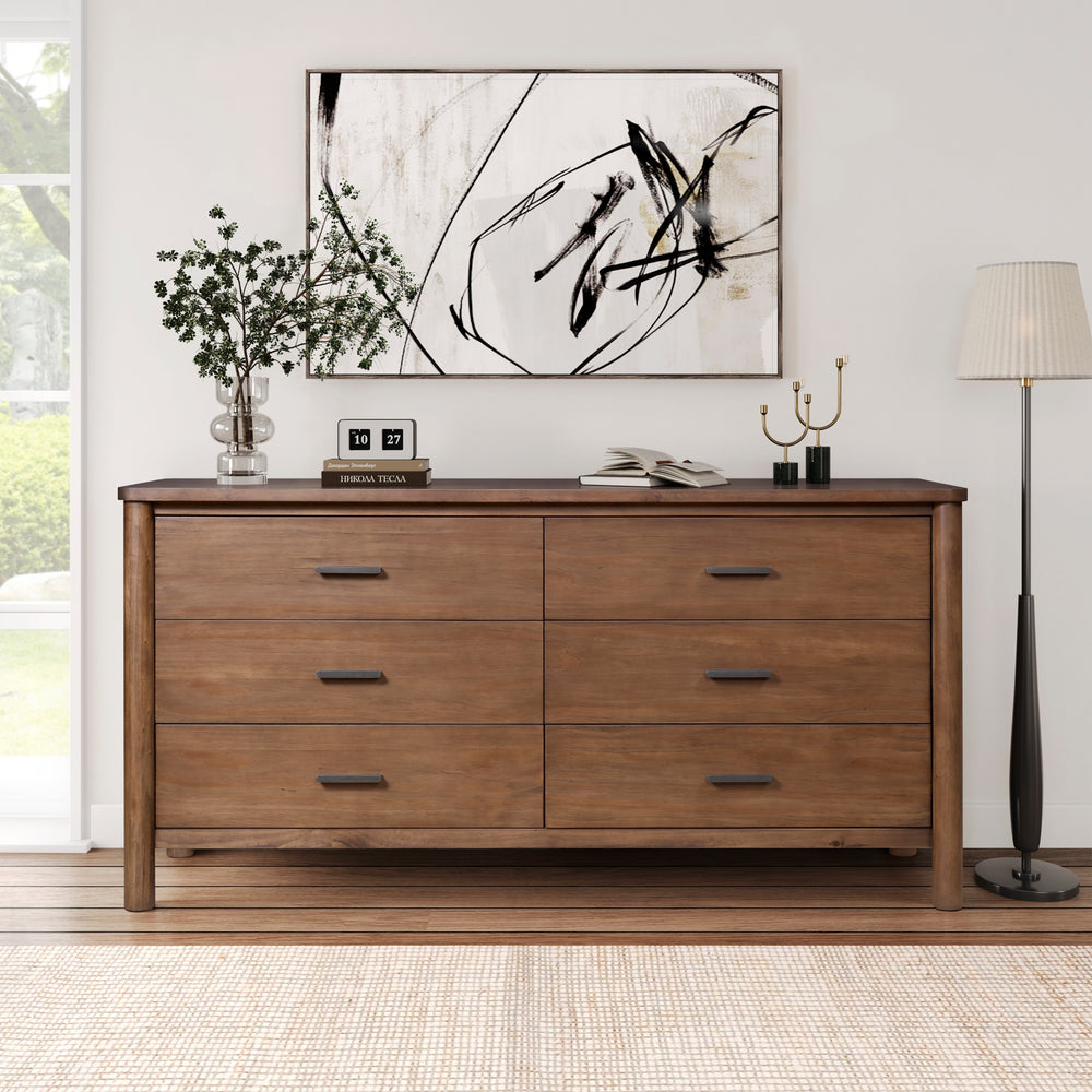 Bloomfield Dresser 6 Drawers - Dark Walnut - view 3