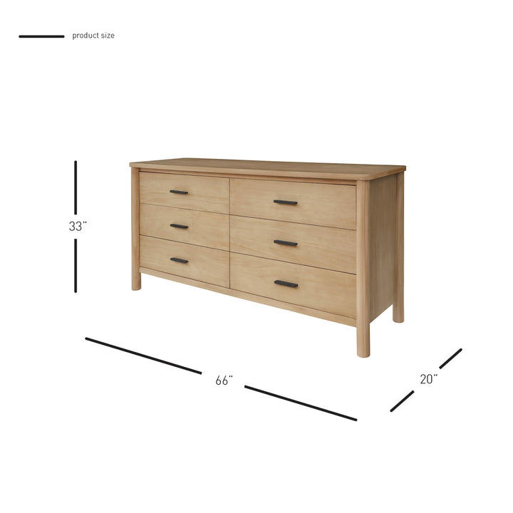 Bloomfield Dresser 6 Drawers - Natural Pine