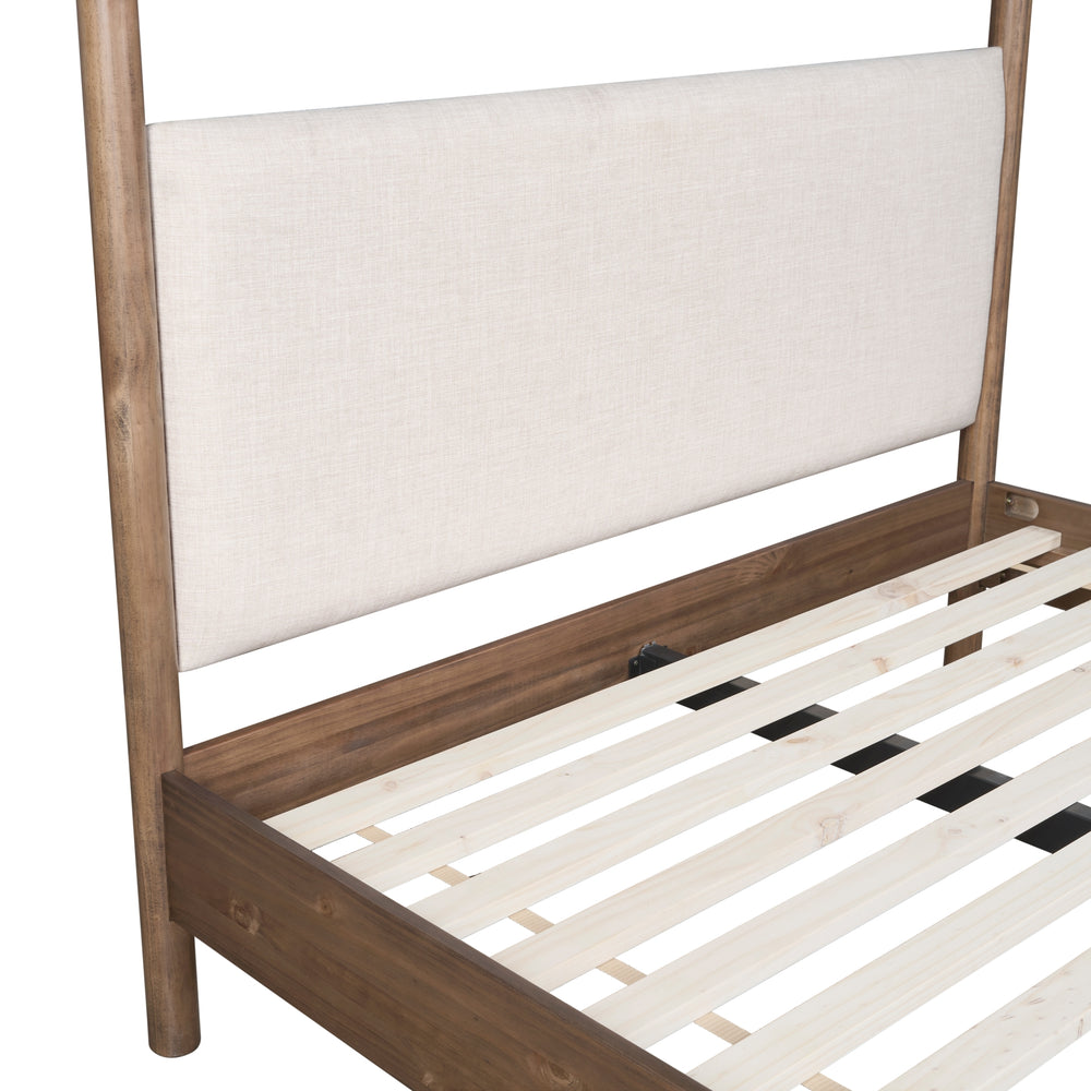 Bloomfield Queen Canopy Bed Set - Dark Walnut - view 8