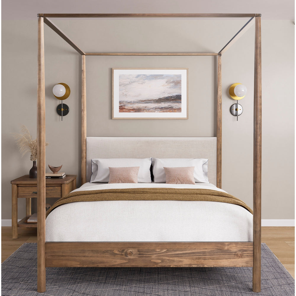 Bloomfield Queen Canopy Bed Set - Dark Walnut - view 3