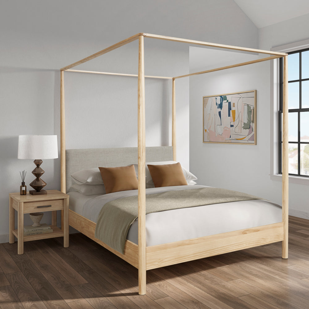 Bloomfield Queen Canopy Bed Set - Natural Pine - view 3