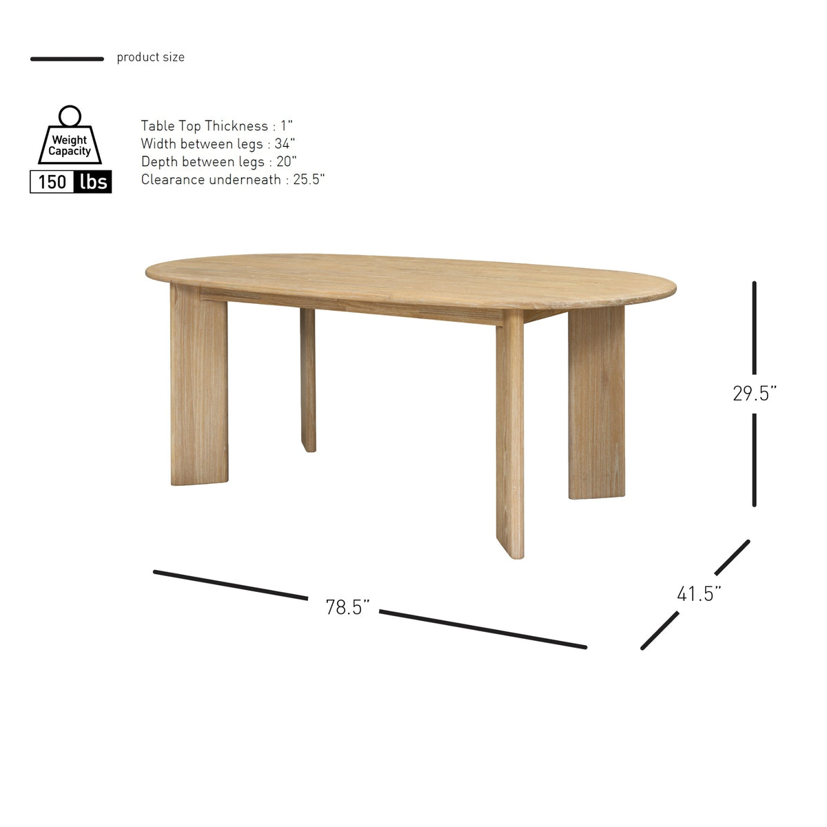 Drego 79" Oval Dining Table - Natural Whitewash