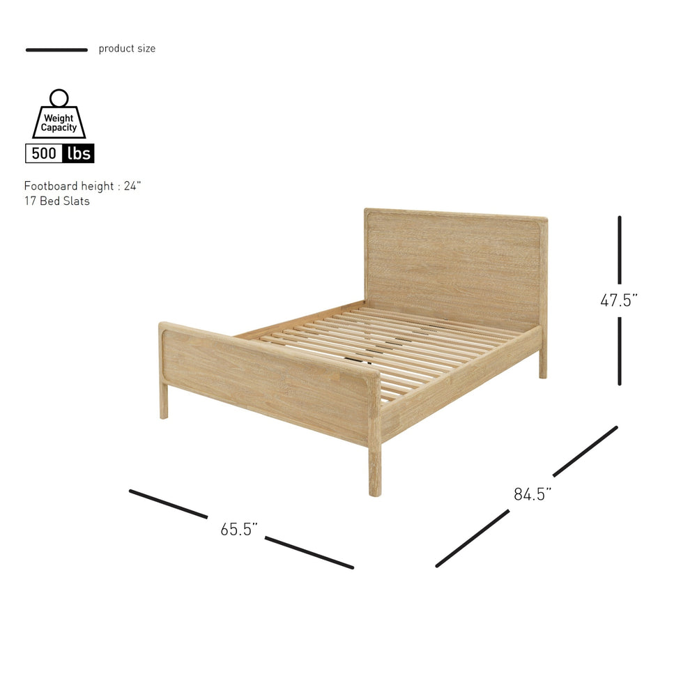 Hansville Queen Bed Set - Natural Whitewash
