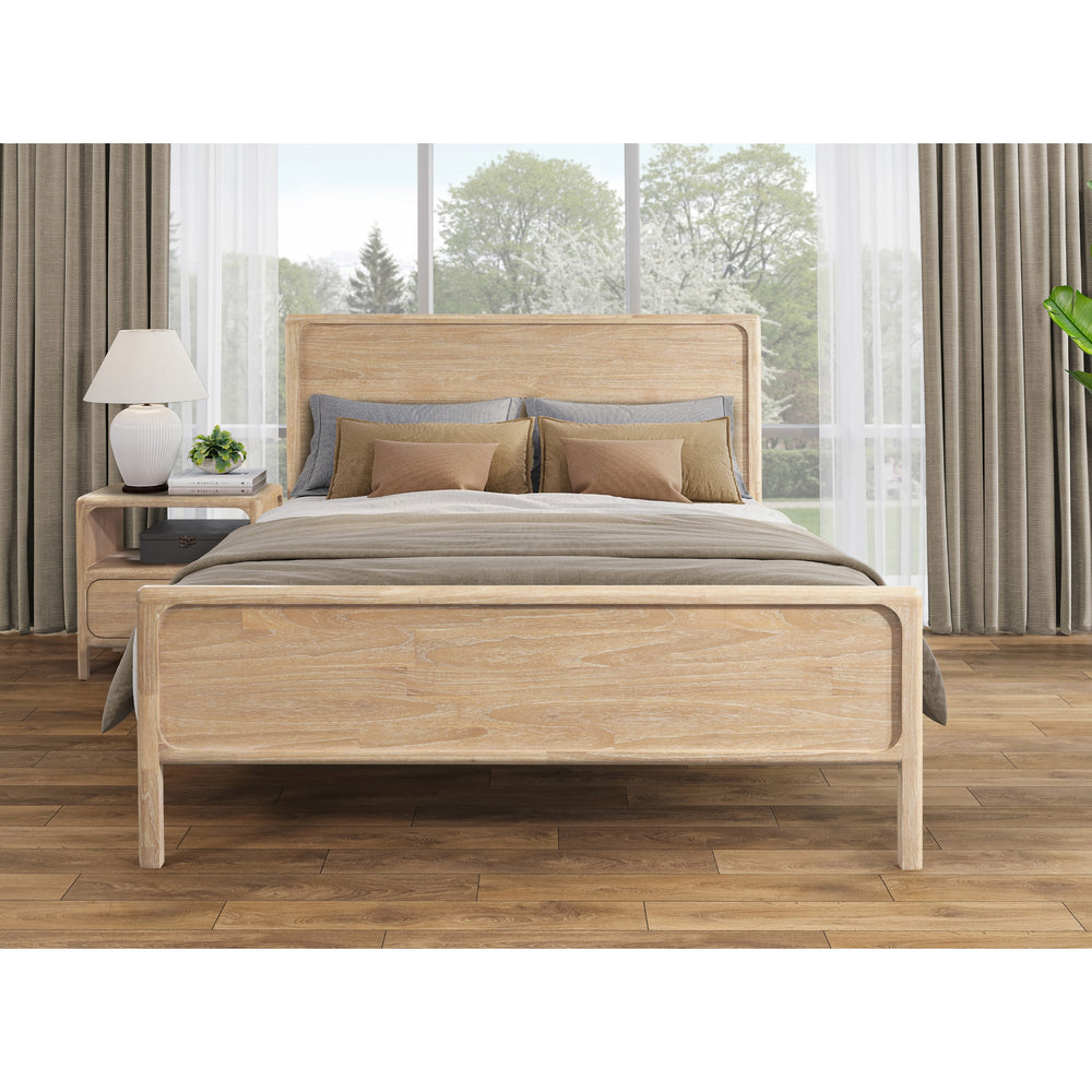 Hansville Queen Bed Set - Natural Whitewash - view 2