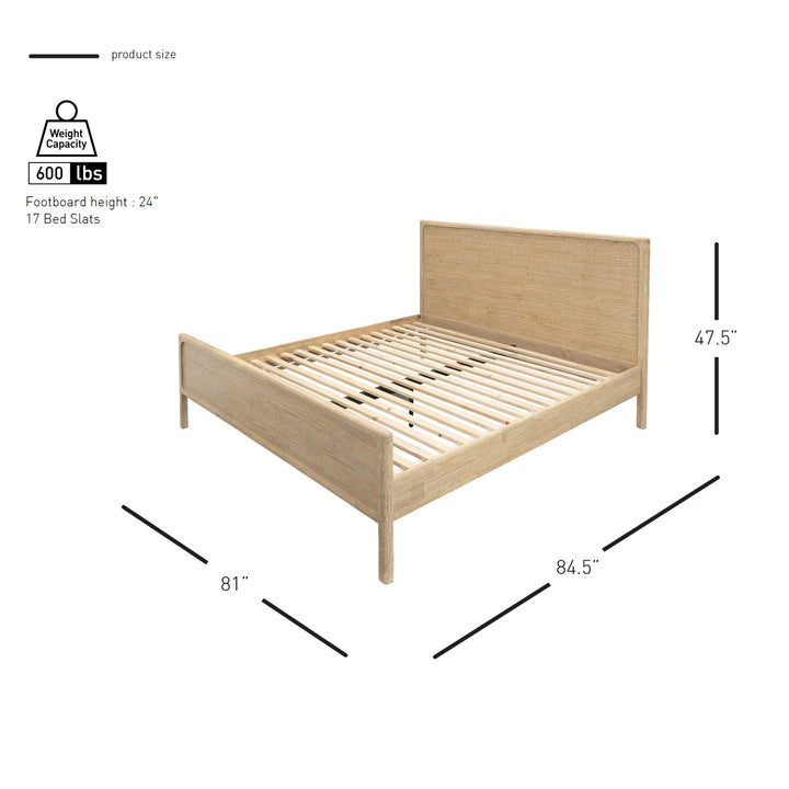 Hansville King Bed Set - Natural Whitewash