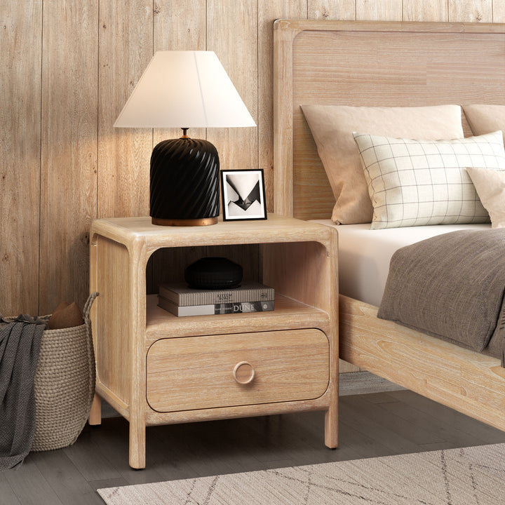 Hansville Nightstand/Side Table - Natural Whitewash - view 3