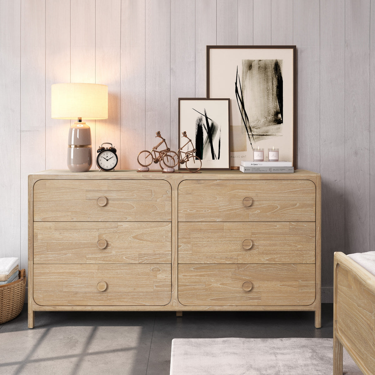 Hansville Dresser 6 Drawers - Natural Whitewash - view 2