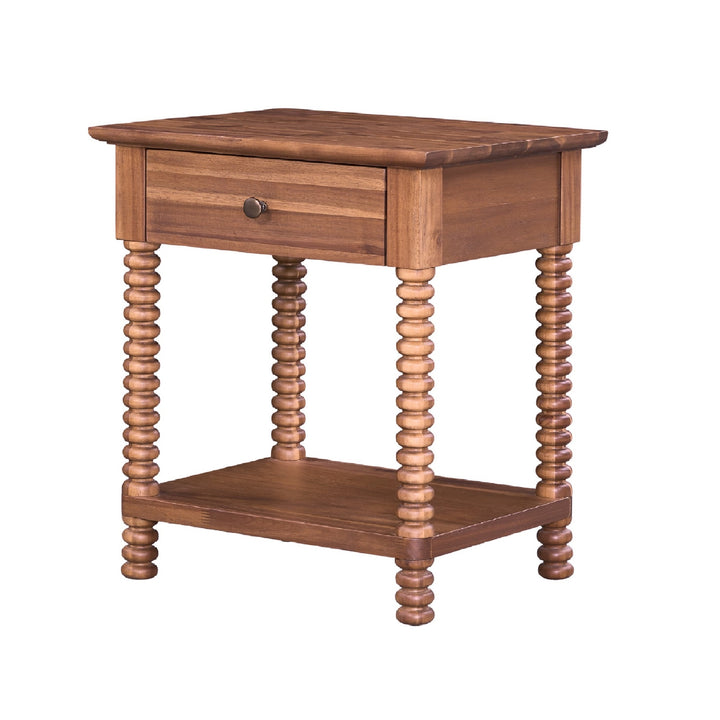 Azella Nightstand/Side Table - Brushed Brown