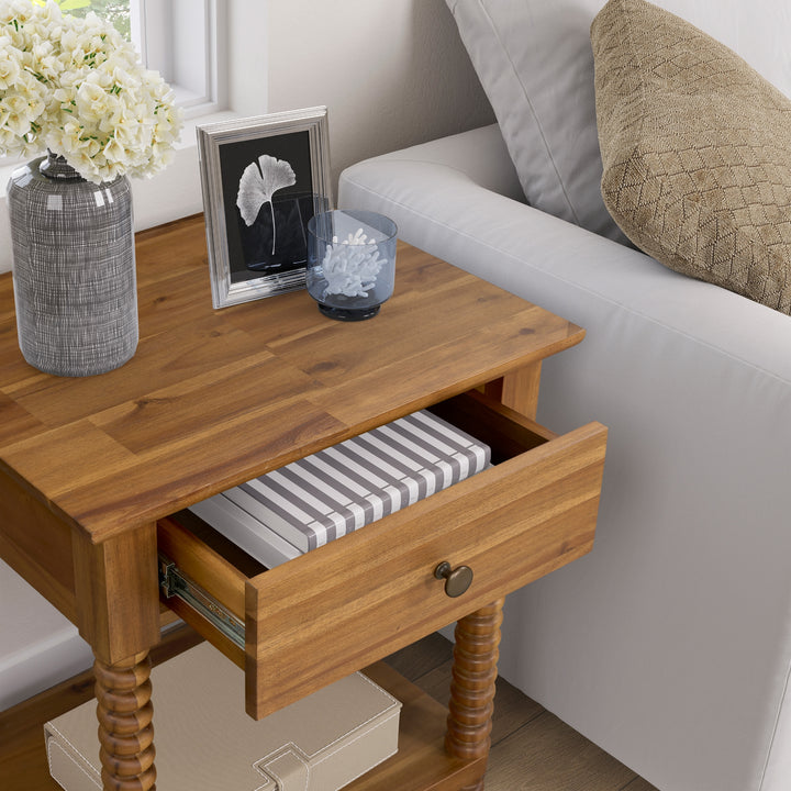 Azella Nightstand/Side Table - Brushed Brown - view 4