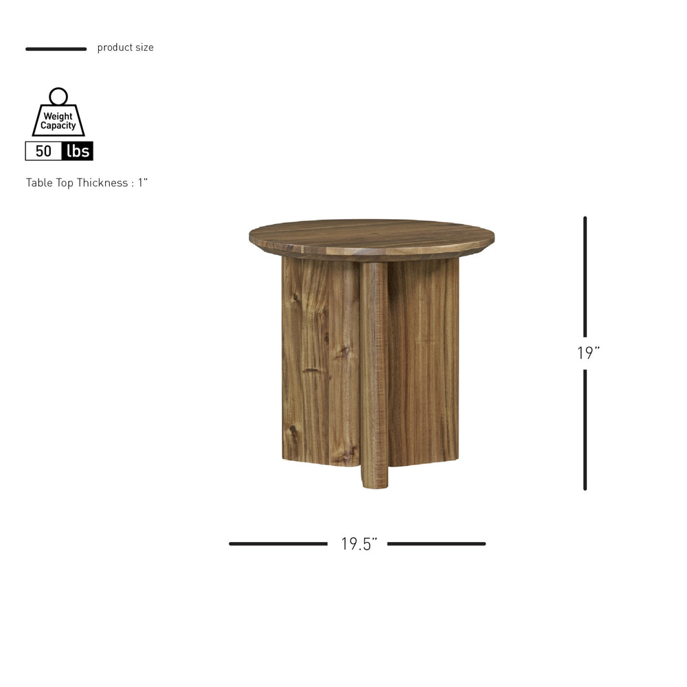 Petrilio Side/End Table - Hazelnut Brown - view 2