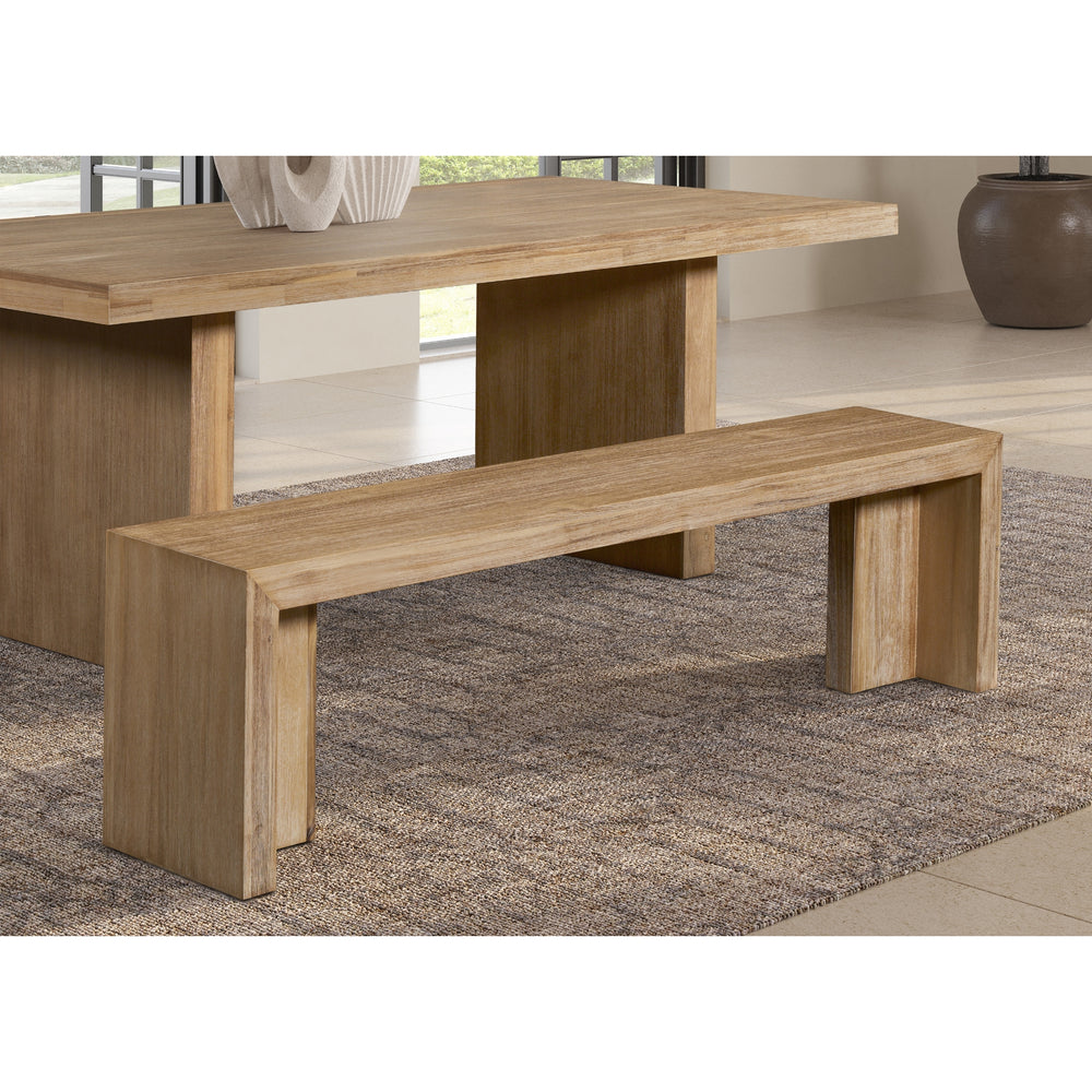 Zerano 74" Dining Bench - Brushed Smoke - view 3