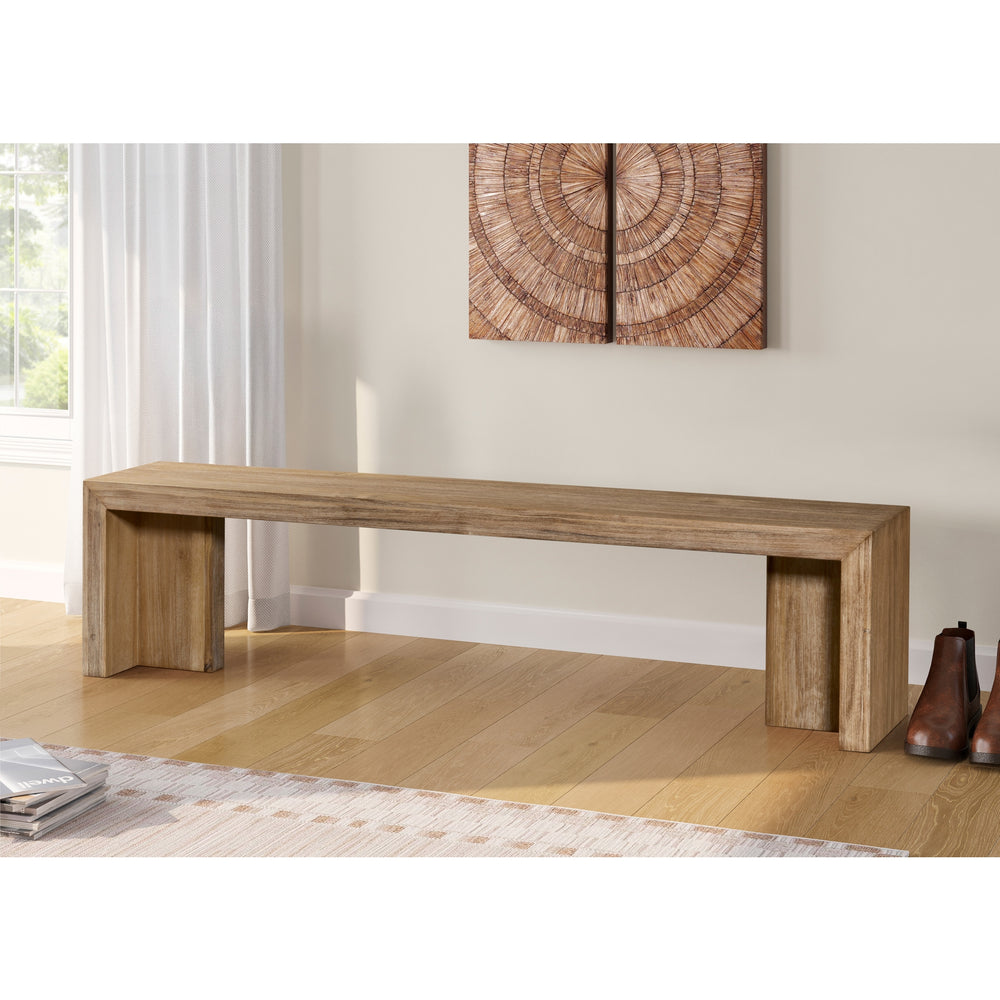 Zerano 74" Dining Bench - Brushed Smoke - view 4