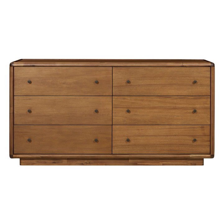 Rosette Dresser 6 Drawers - Hazelnut Brown - view 5