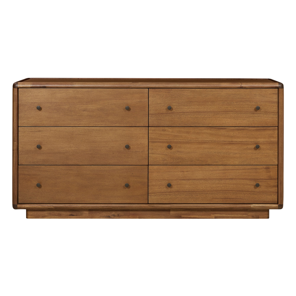 Rosette Dresser 6 Drawers - Hazelnut Brown - view 5